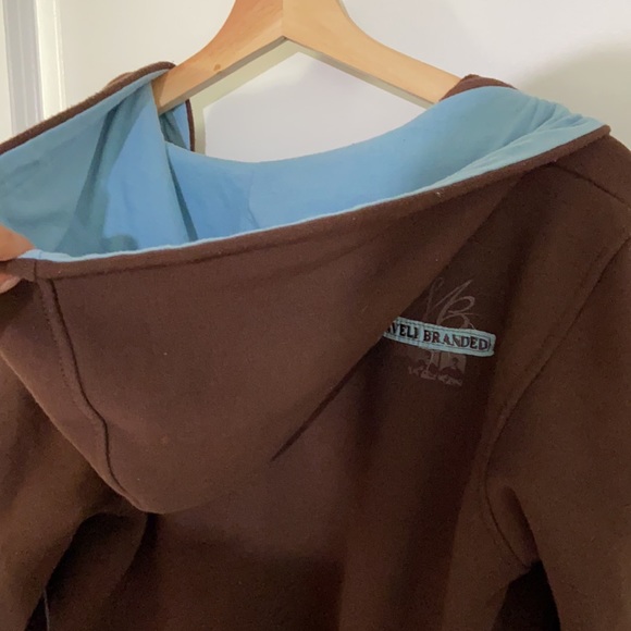 Brown jacket blue hood, embroidered Tupac - Picture 8 of 9